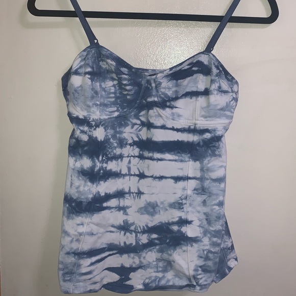 Talula Blue Tie-Dye Bustier Style Tank Top - Large - Picture 1 of 5